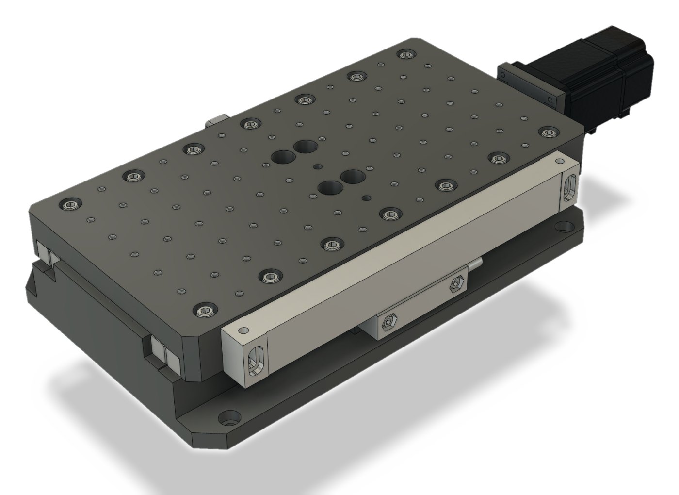 Carriage with a 25 mm / M6 grid.