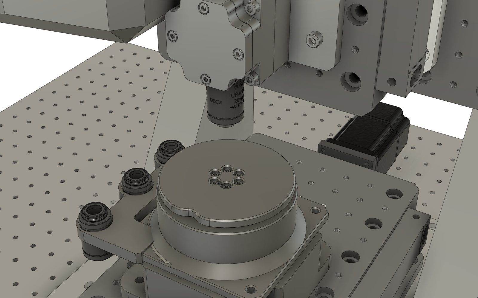 Vacuum chuck on a rotary base: Si up to 4″, glass, PCB.